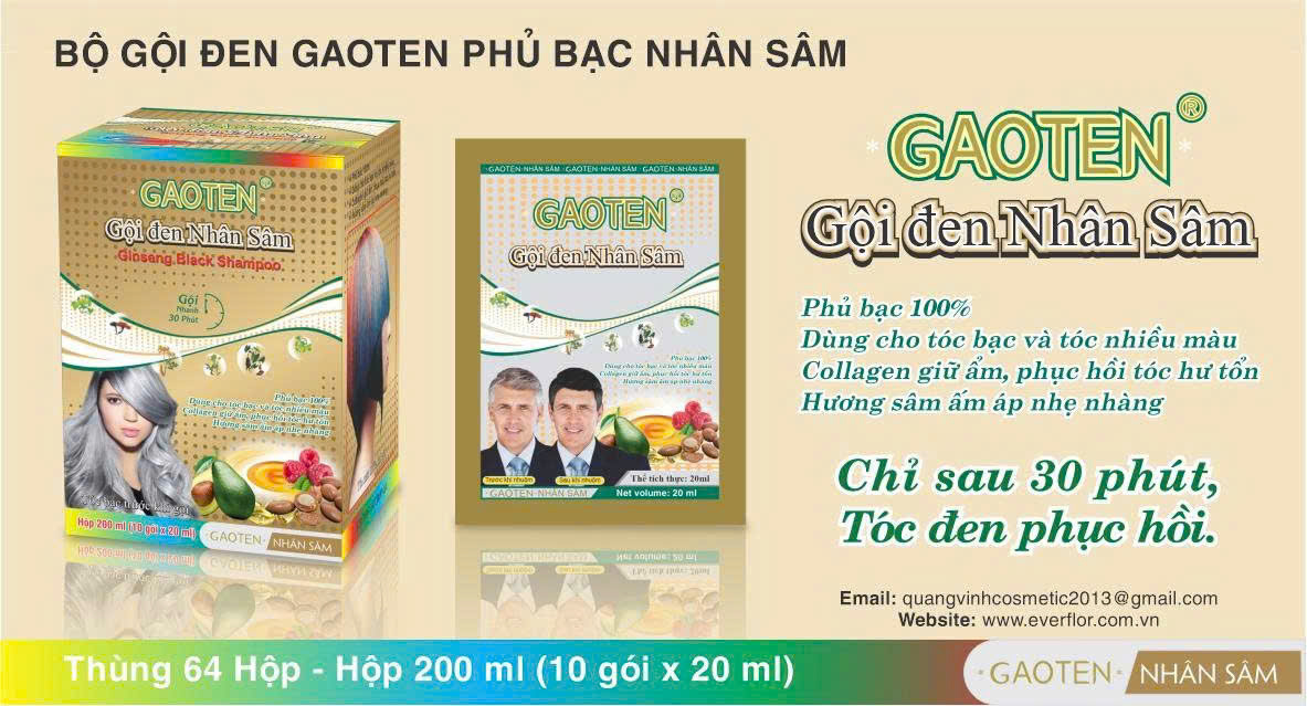 Sản phẩm mới của gội đen GAOTEN